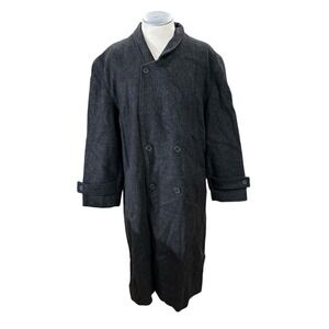 Adam Spencer  Trench Coat 42 Mens Double Breasted Lana Virgin Wool